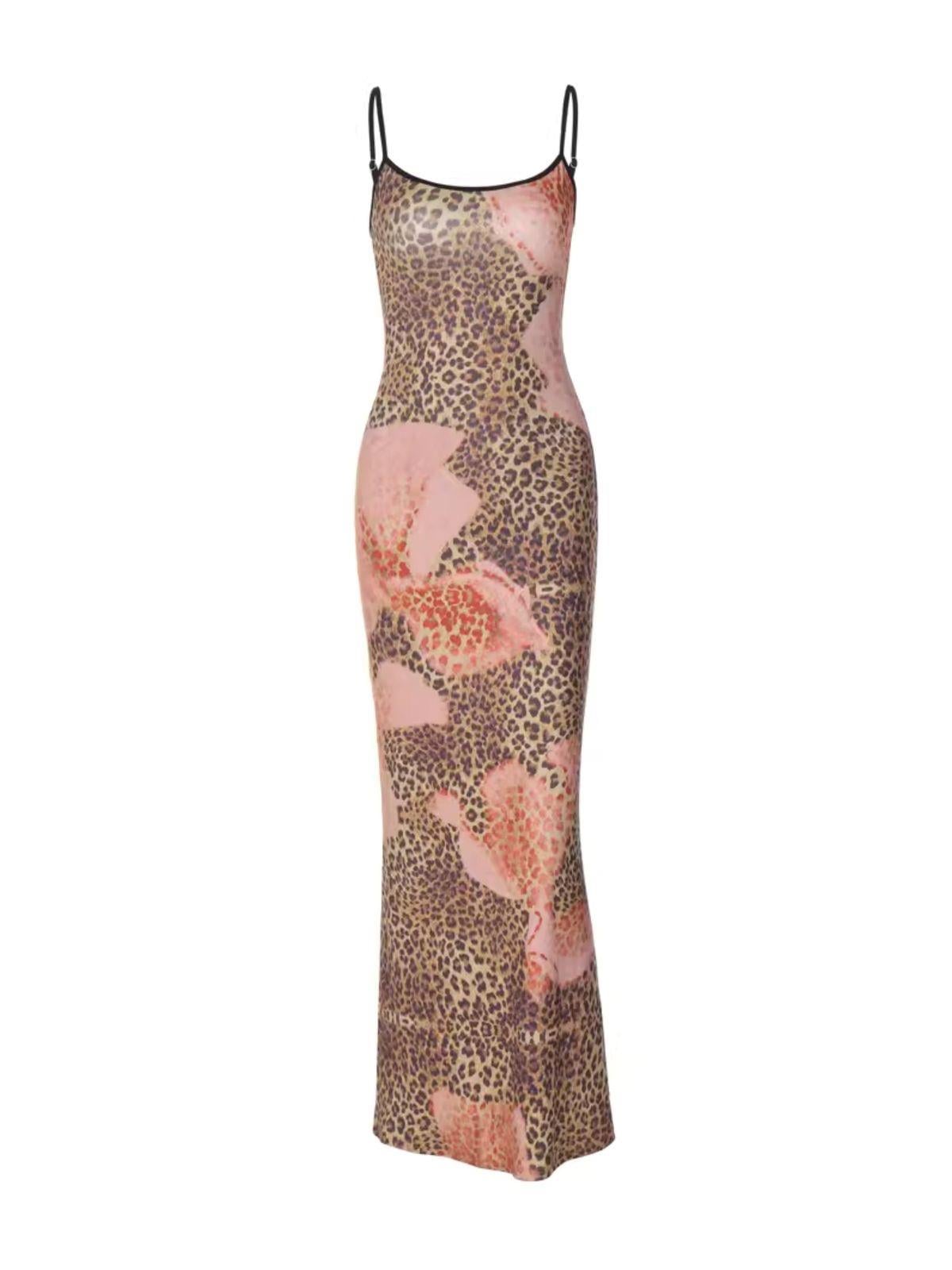 Leopar Baskılı Elbise