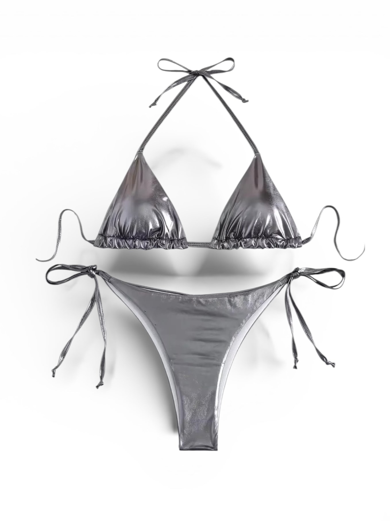 Metalik Bikini Takımı - Silver