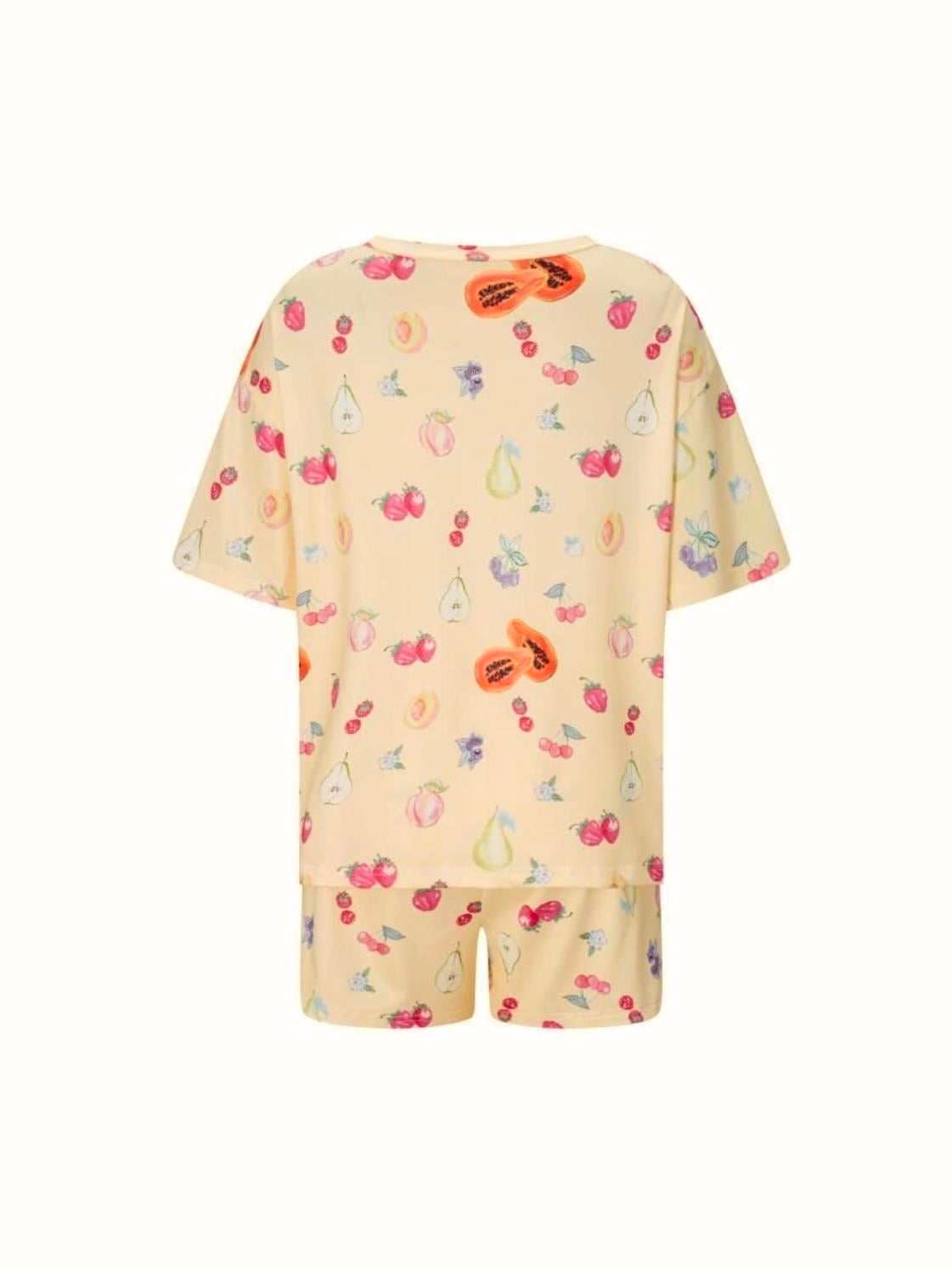 Meyve Desenli Kısa Pijama Takımı