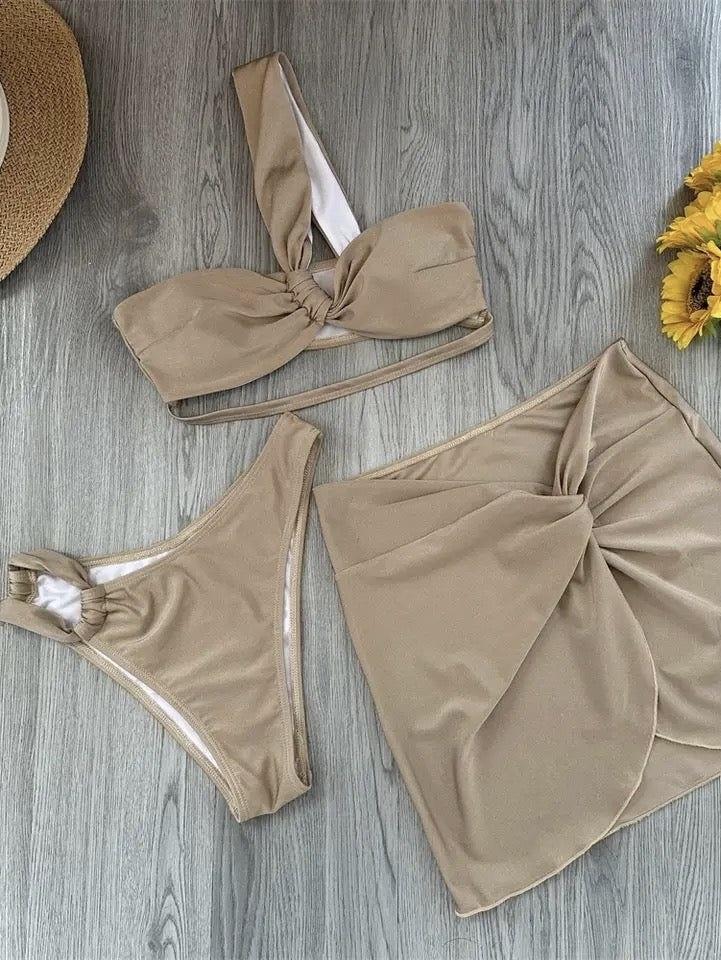 Nude Üç Parçalı Bikini Takımı
