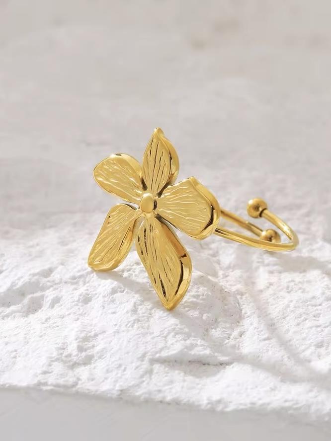 Paslanmaz Çelik Ayarlanabilir Çiçek Yüzük