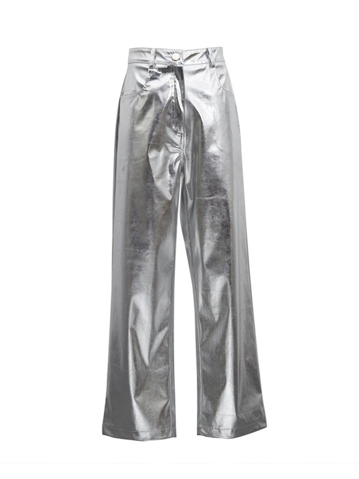 Sılver Metalik Pantolon