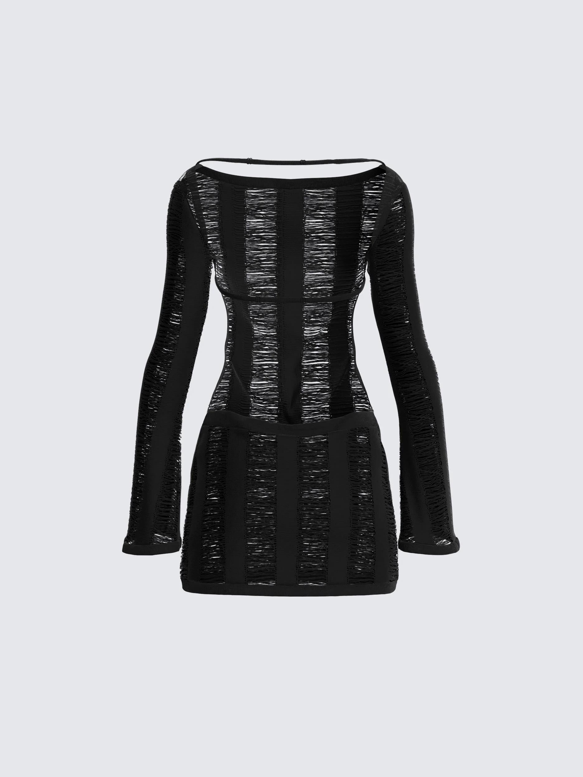 Sulena Örgü Elbise - Siyah