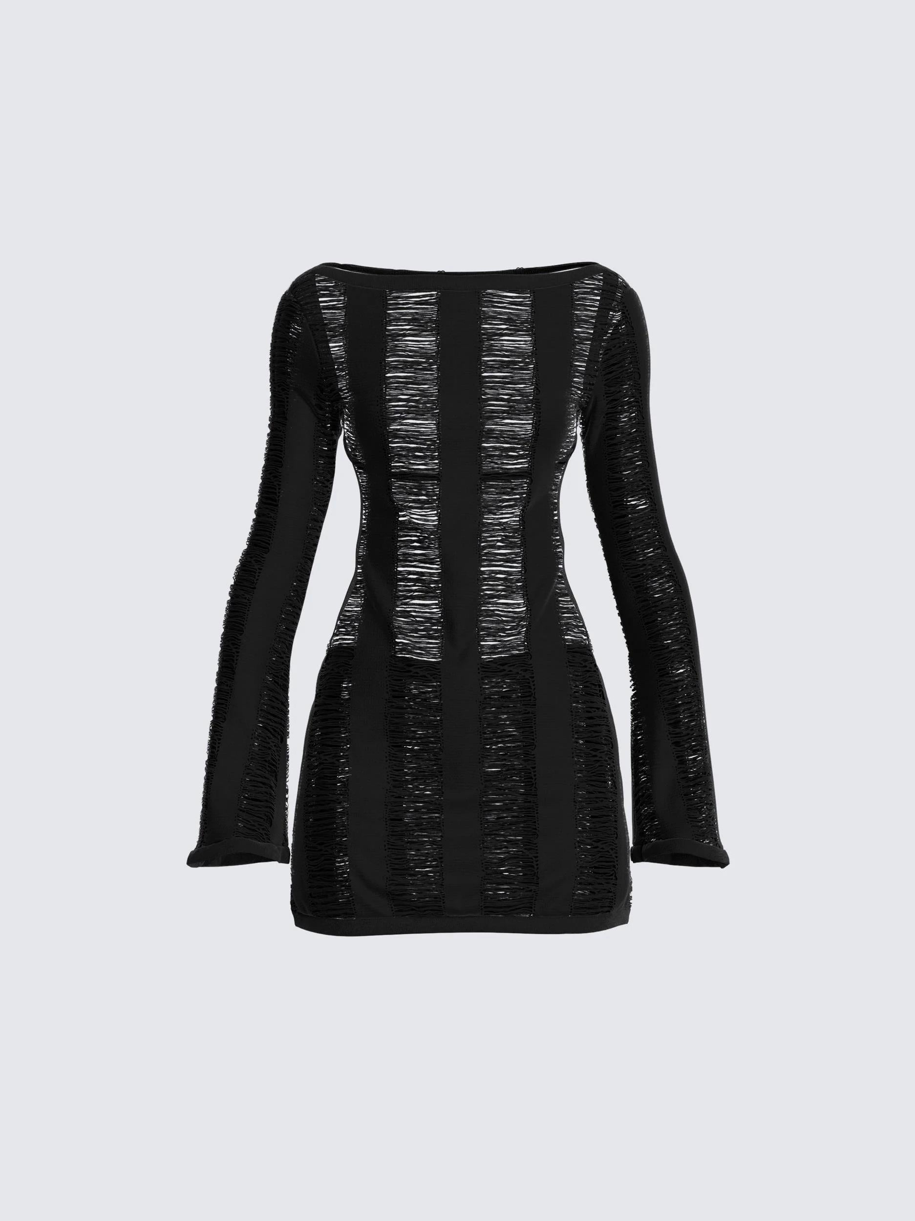 Sulena Örgü Elbise - Siyah