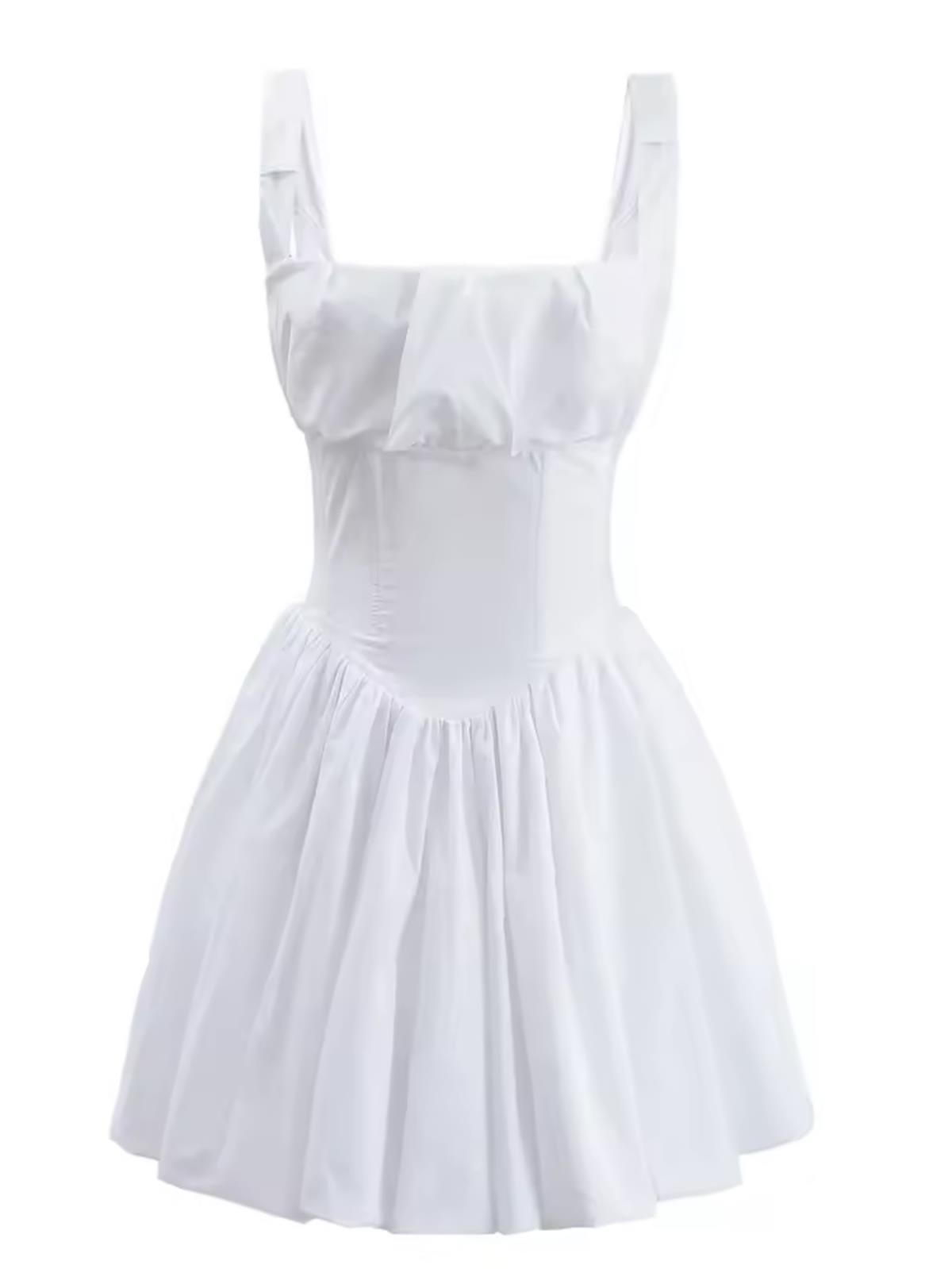 Balon Form Büzgülü Mini Elbise