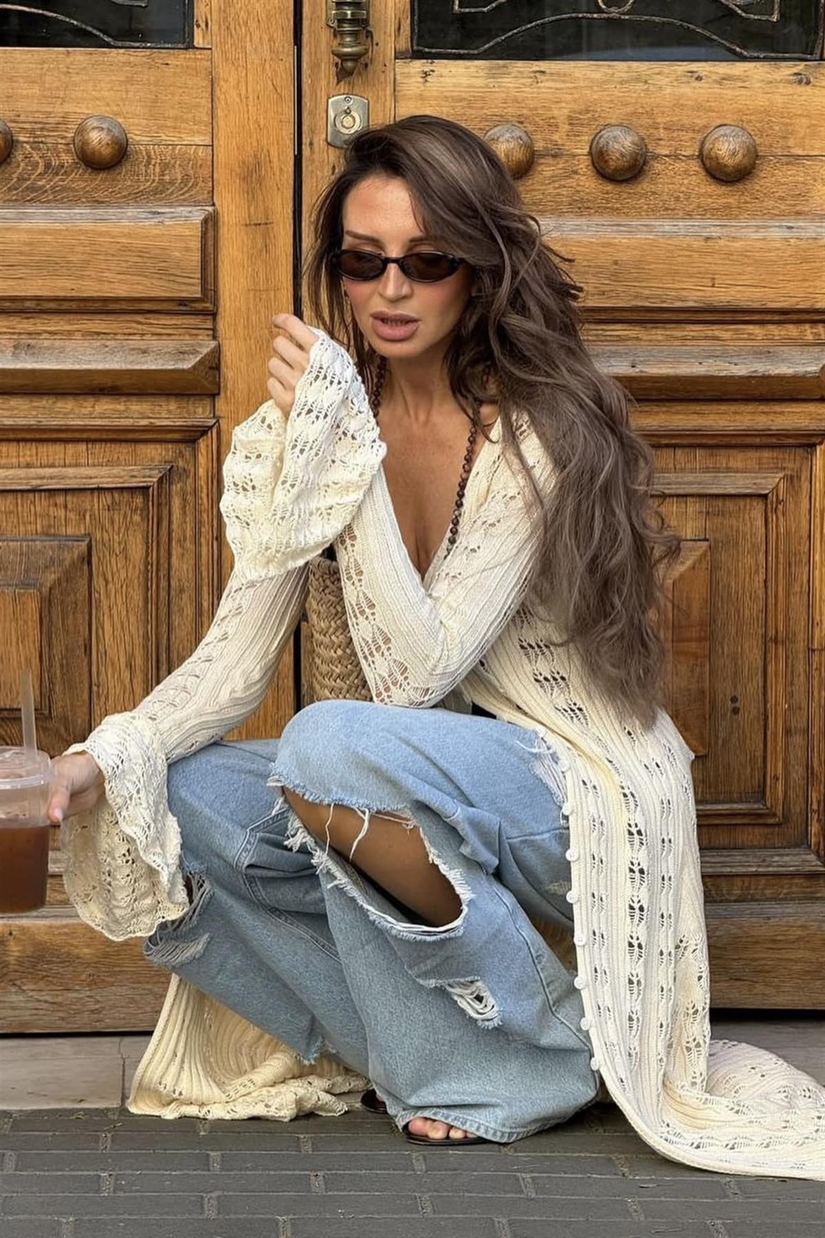 Boheme Triko Uzun Hırka