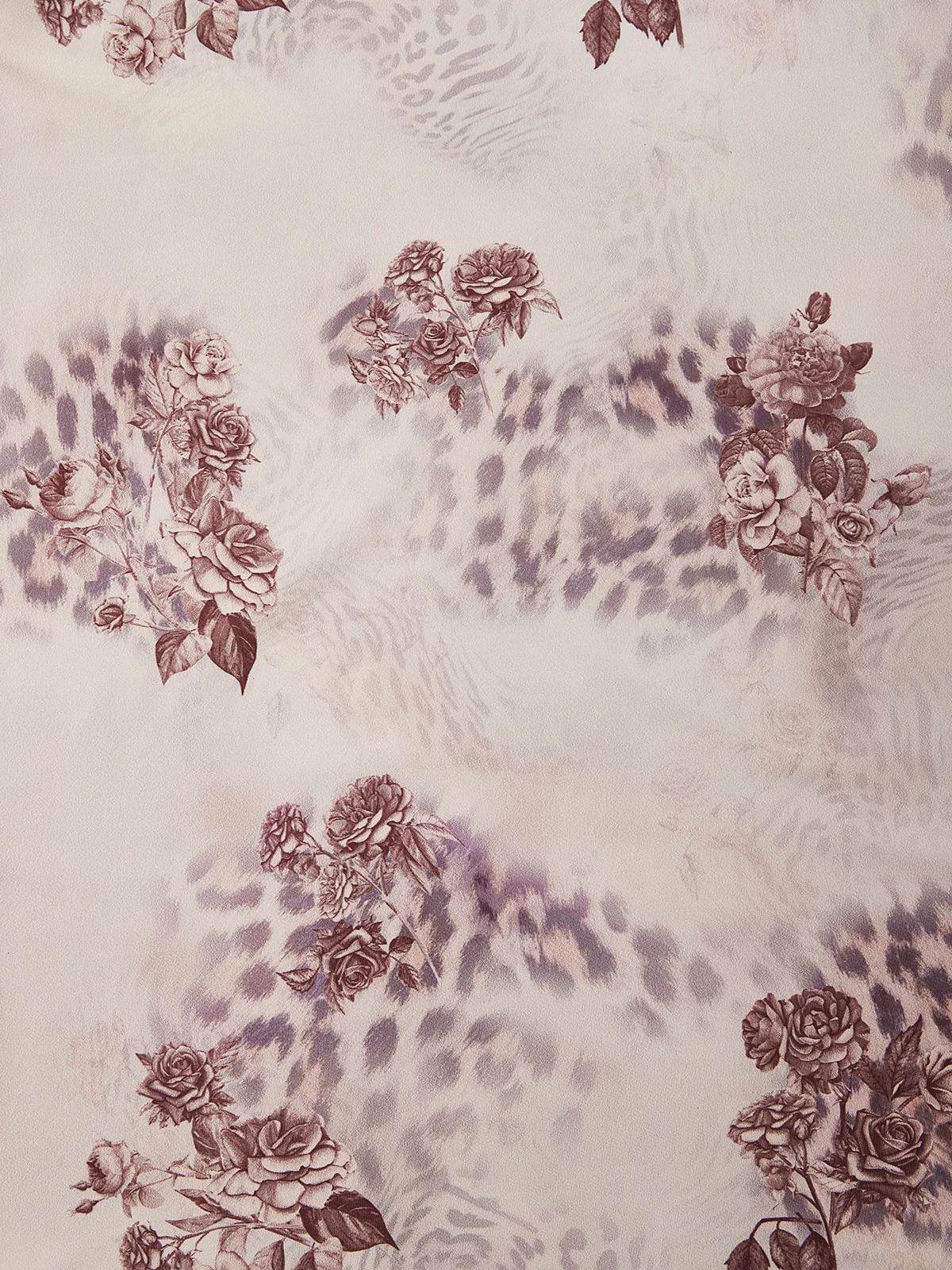 Desenli Askılı Uzun Elbise