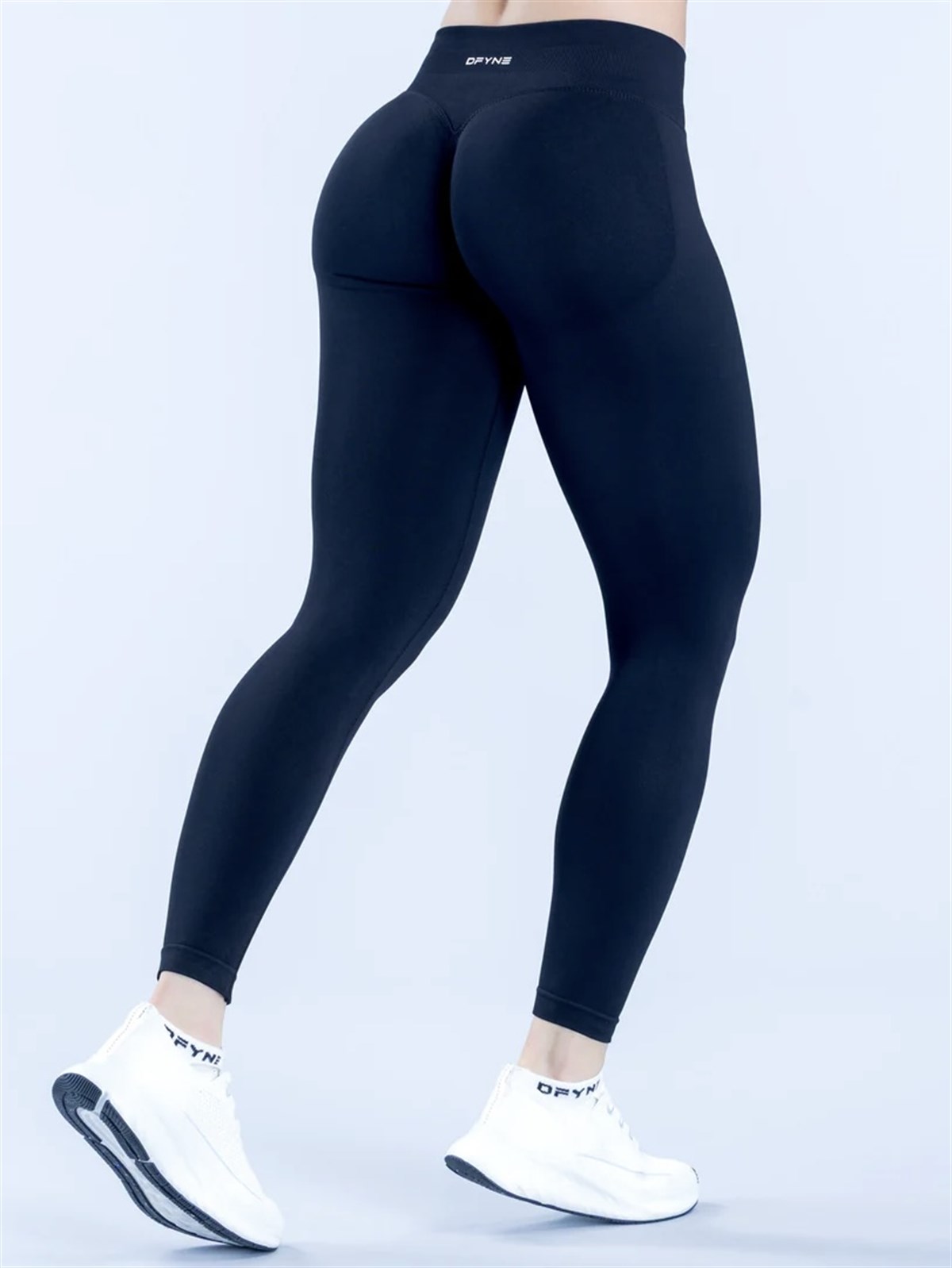 Dfyne Logolu Push-up Tayt - Siyah