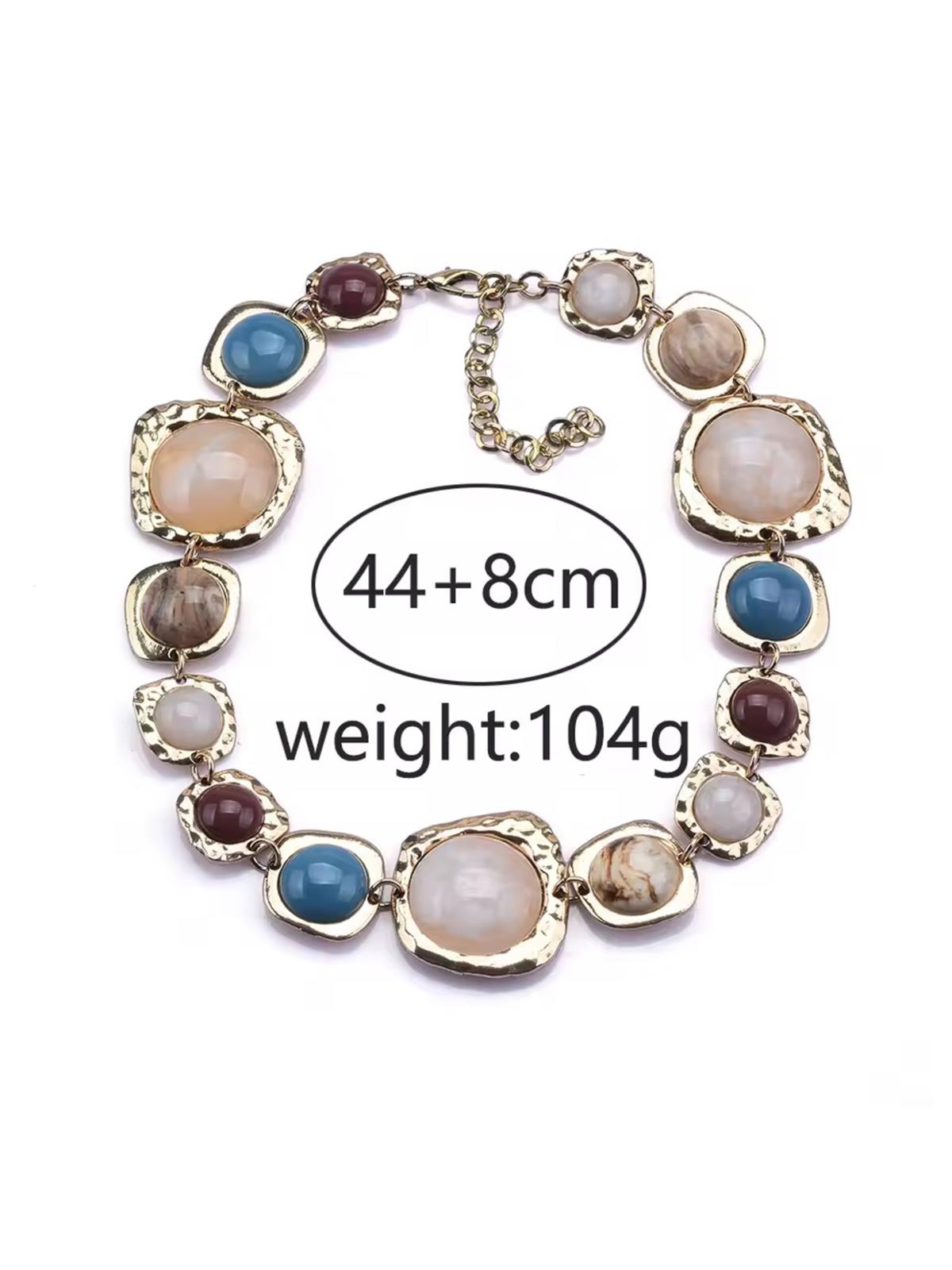 Doğal Taş Detaylı Kolye