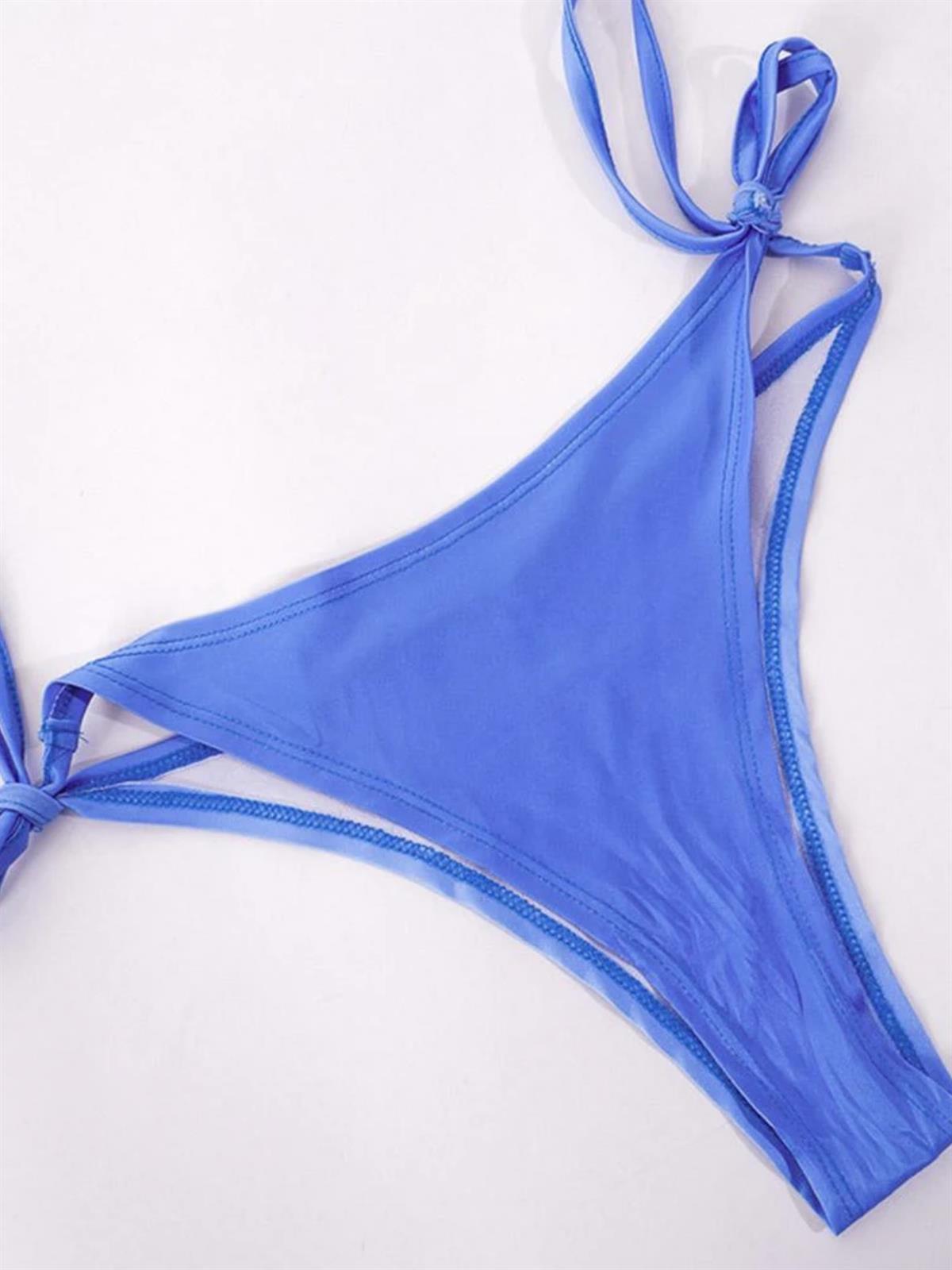 Dört Parçalı Bikini ve Pareo Set