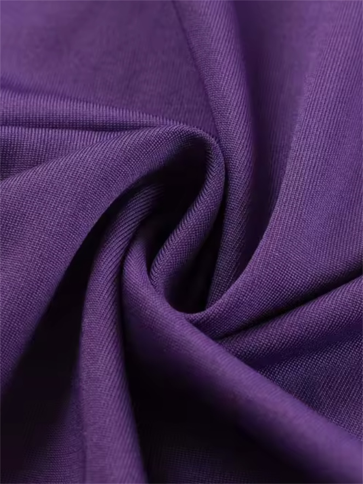 Drapeli Bel Dekolteli Mor Elbise