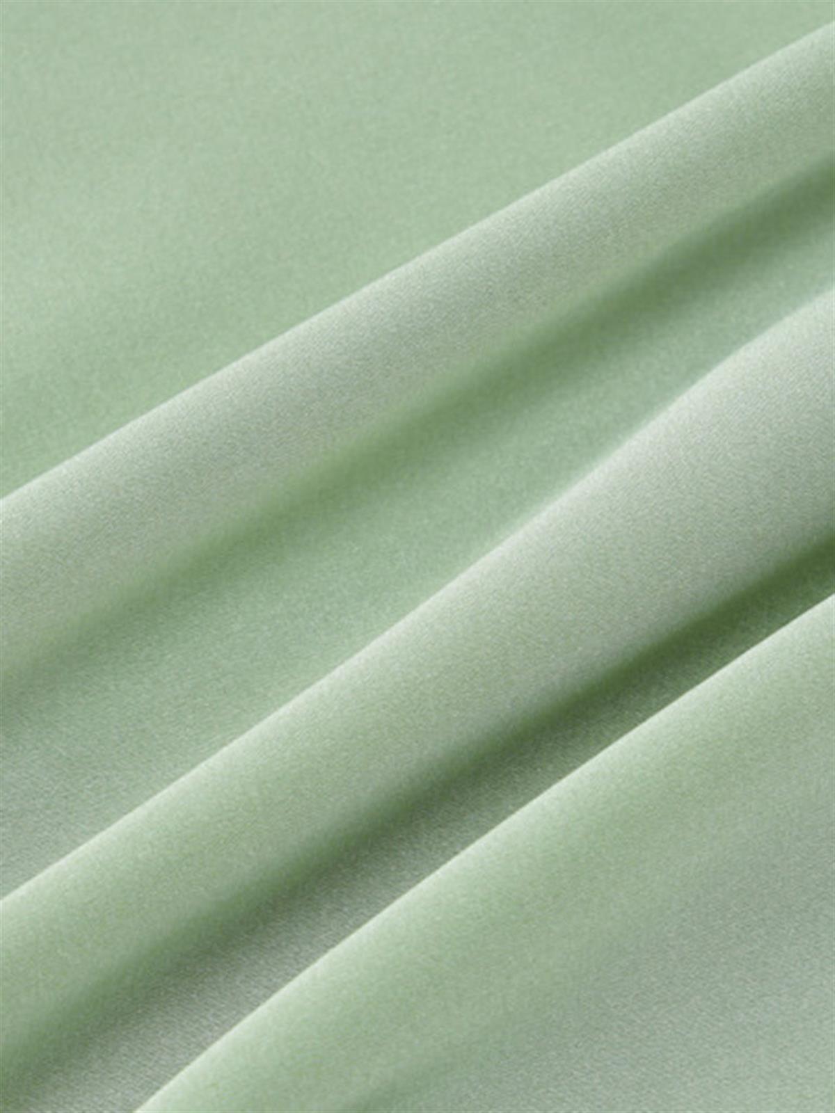 Drapeli Saten Asimetrik Kesim Yeşil Elbise