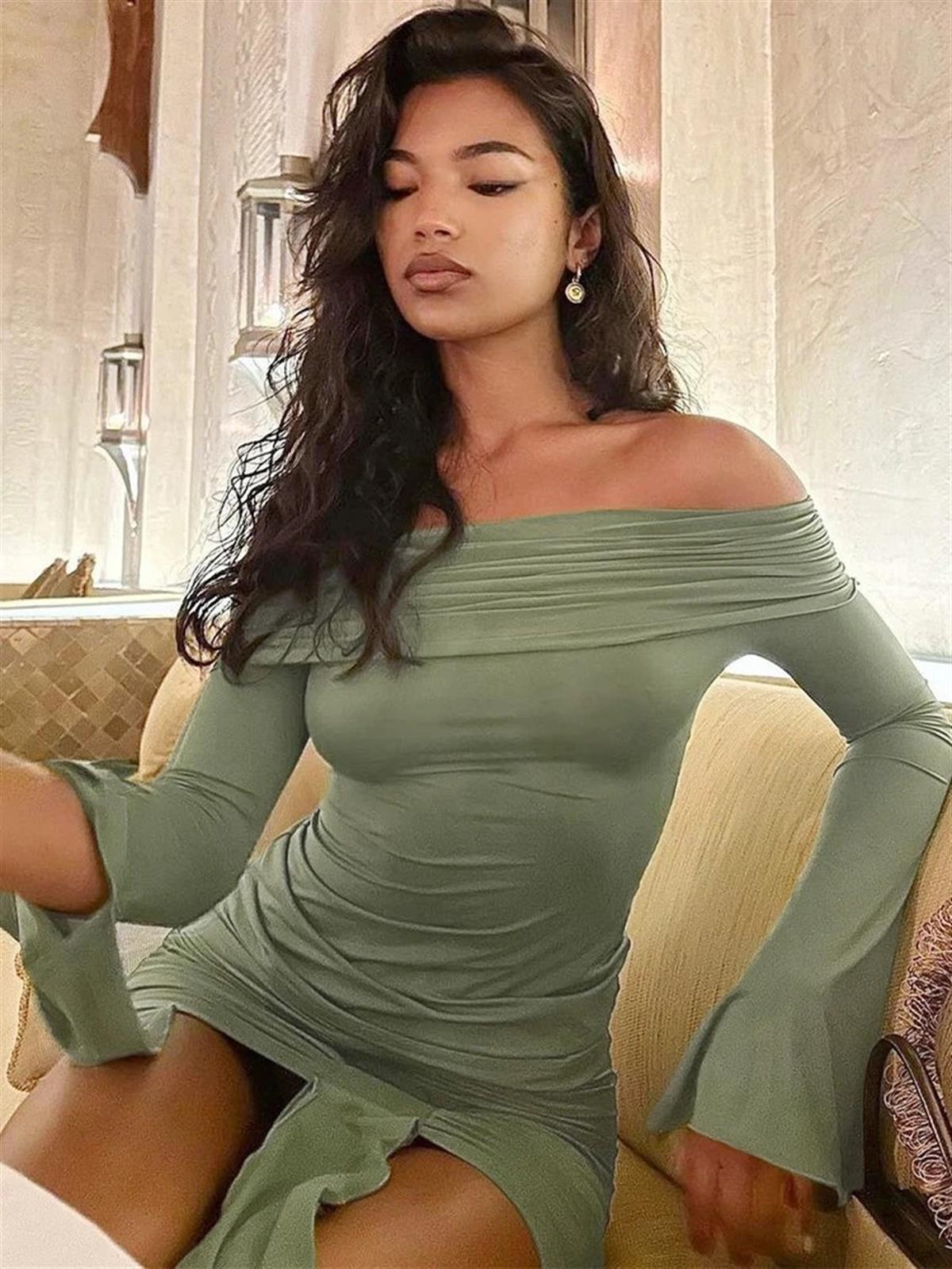 Gaıa Straplez Bluz Ve Mini Etek Takım