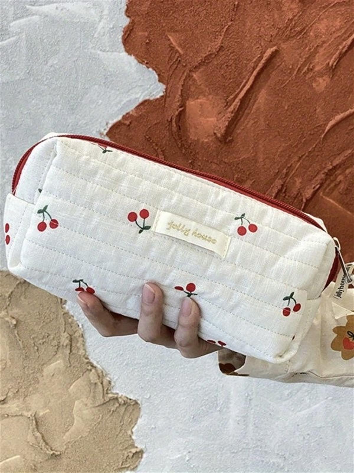 Kiraz Desenli 2li Seyahat Çantası