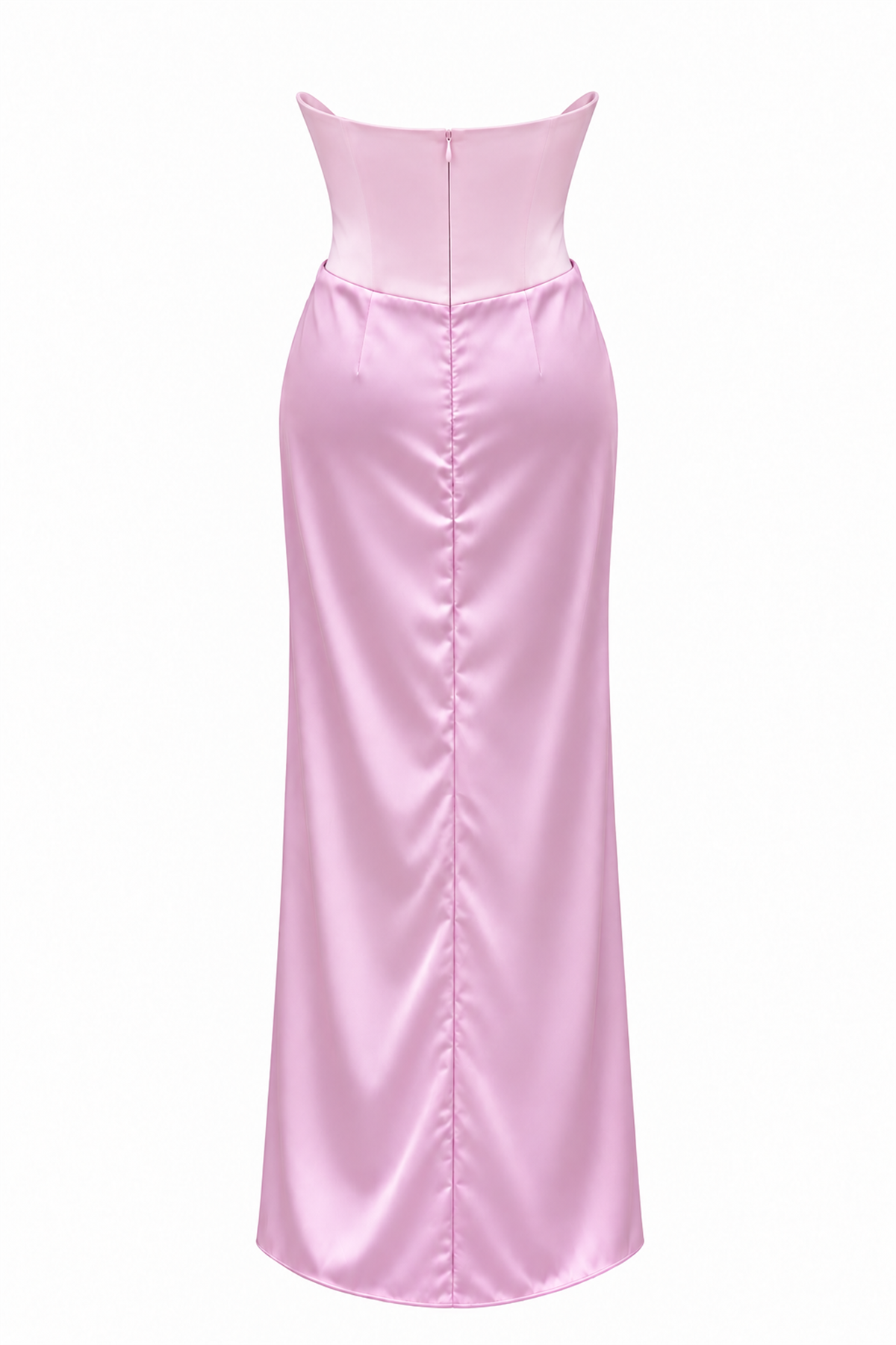 Korse Form Drapeli Pembe Elbise