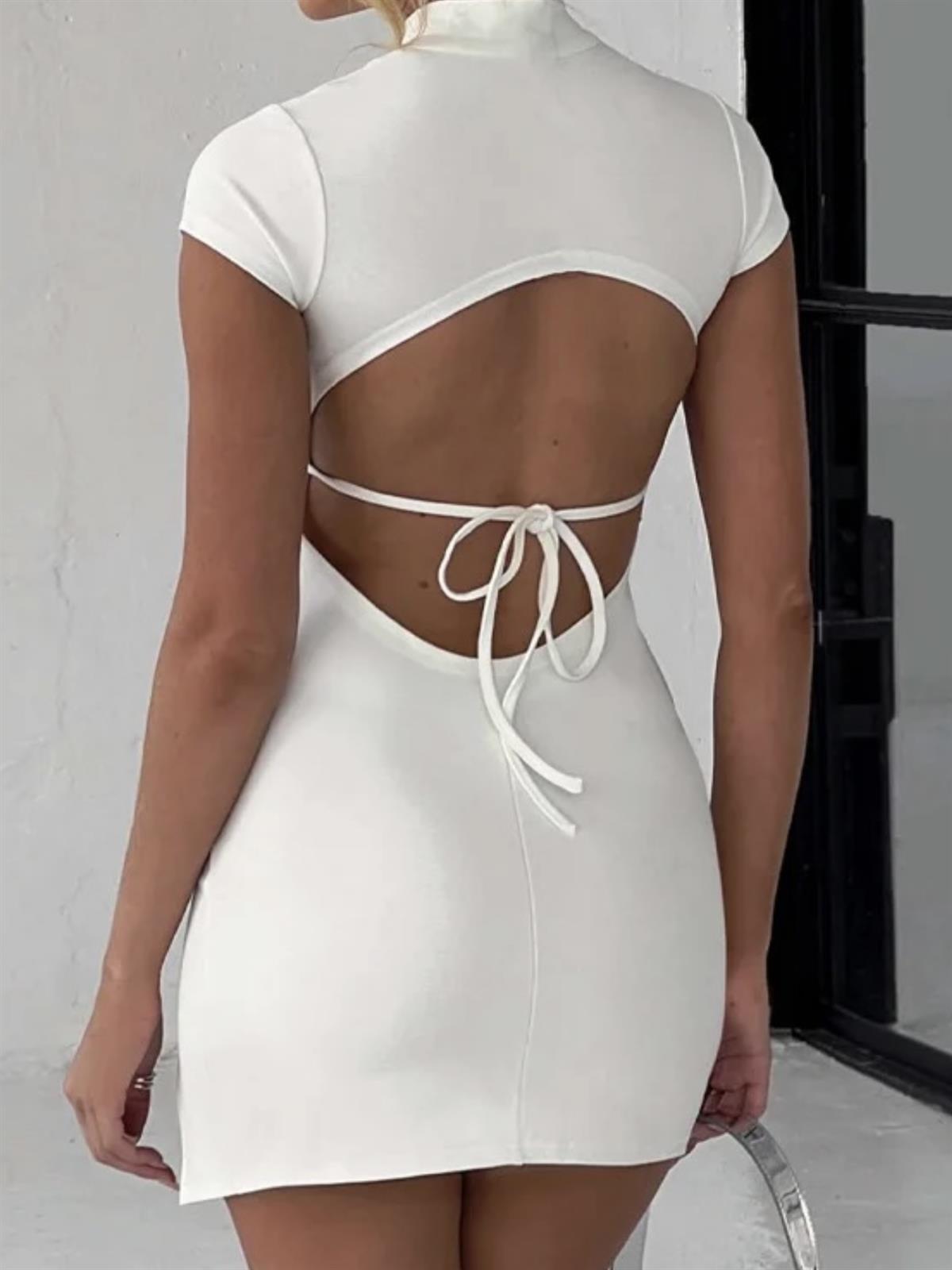 Maı Mini Elbise - Beyaz