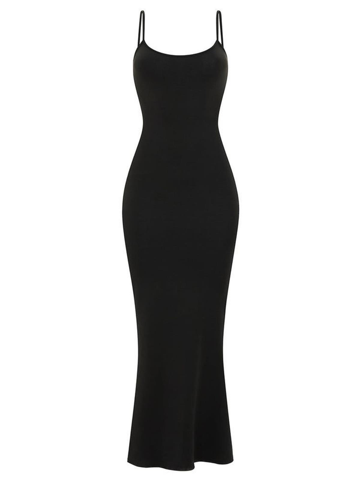 Mata Askılı Uzun Elbise