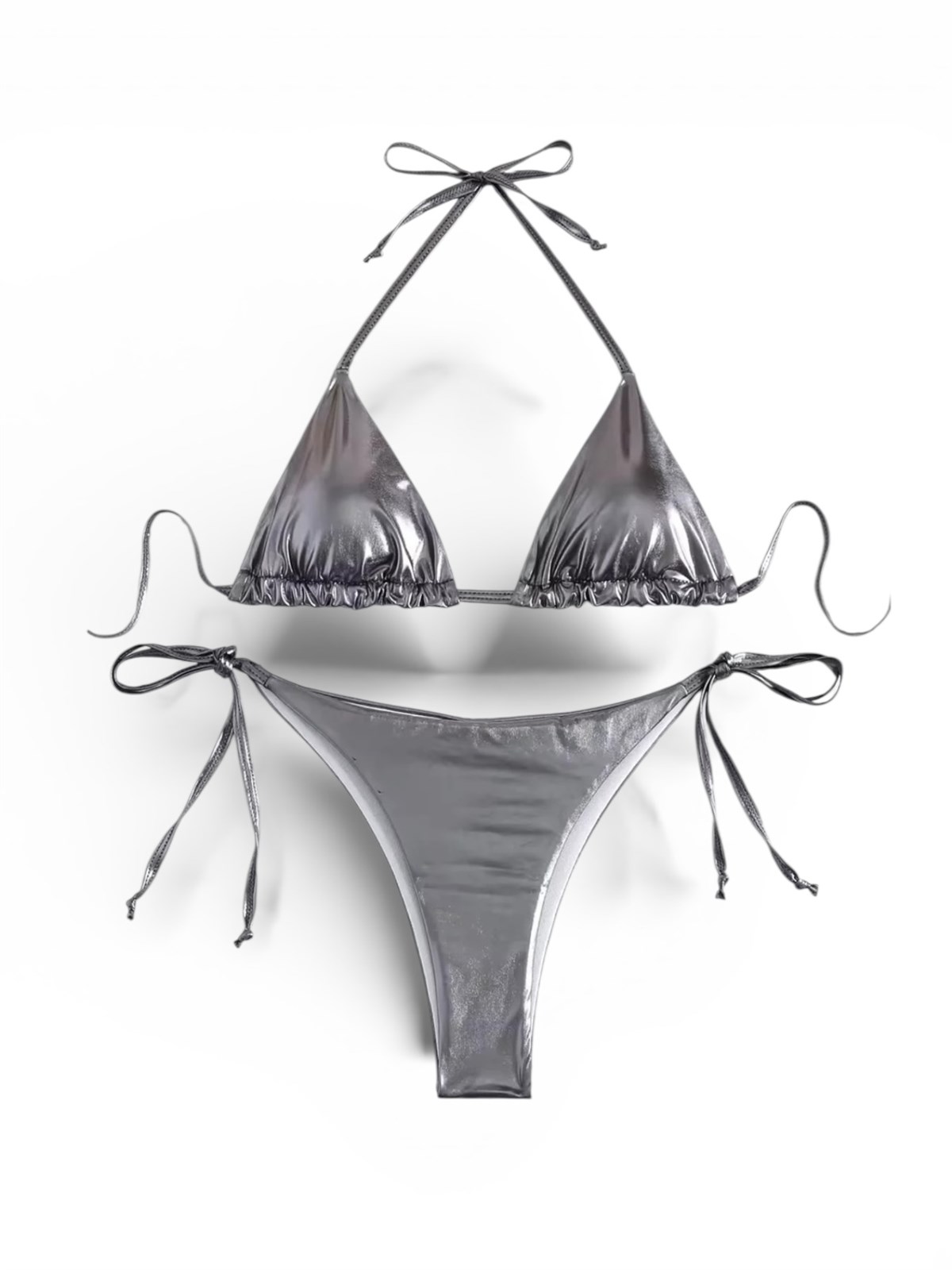 Metalik Bikini Takımı - Silver