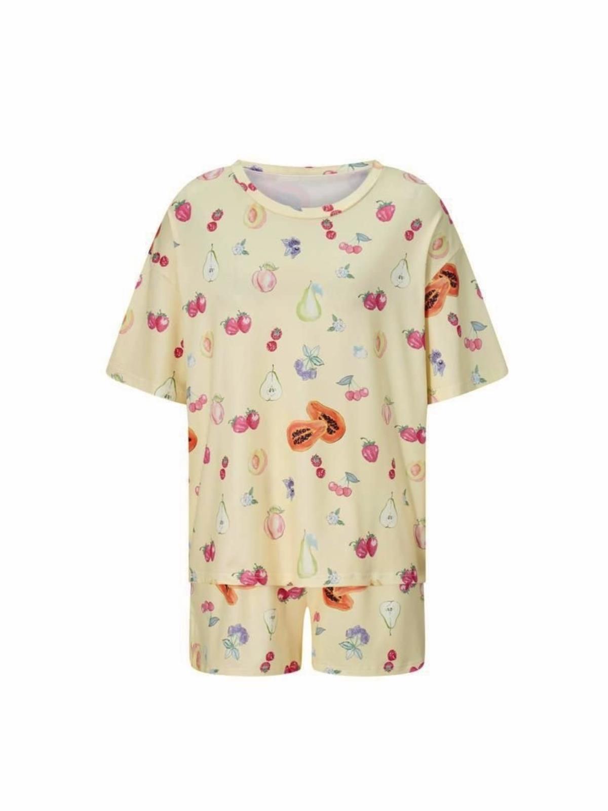 Meyve Desenli Kısa Pijama Takımı