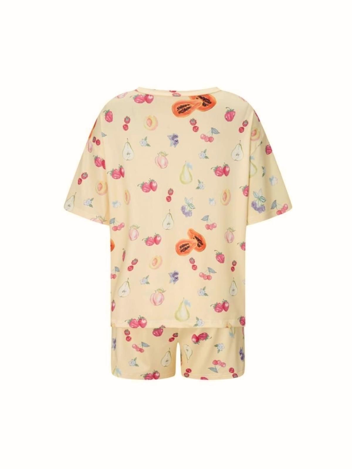 Meyve Desenli Kısa Pijama Takımı