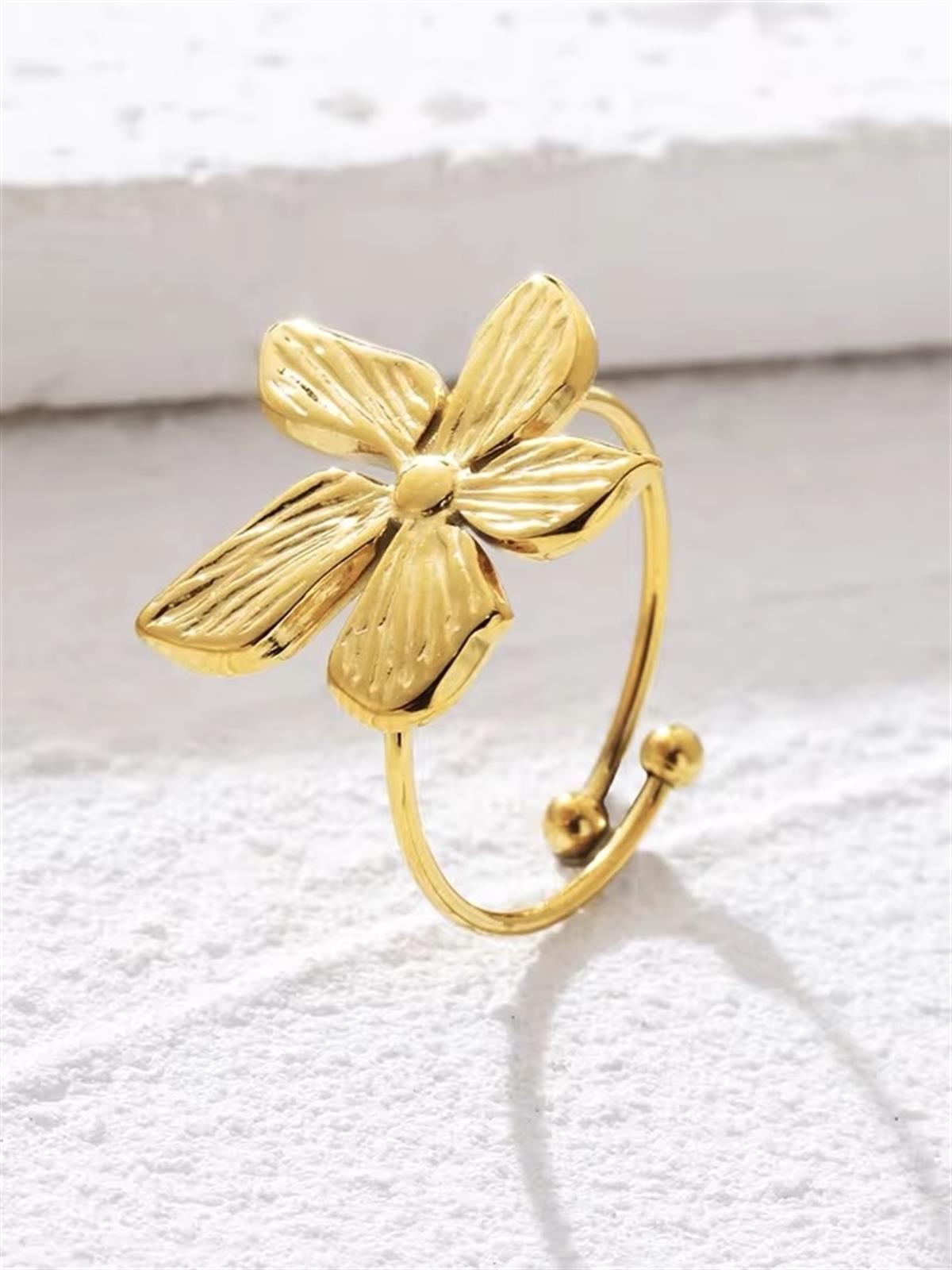 Paslanmaz Çelik Ayarlanabilir Çiçek Yüzük