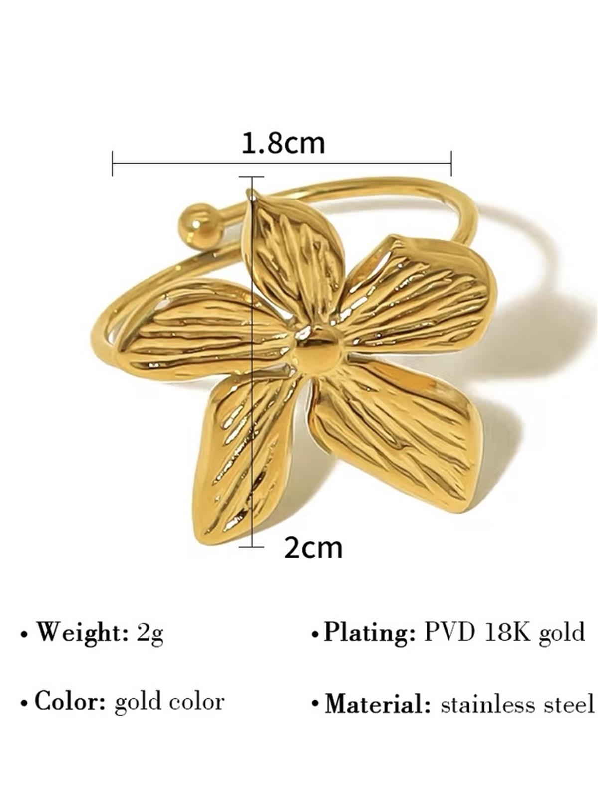 Paslanmaz Çelik Ayarlanabilir Çiçek Yüzük