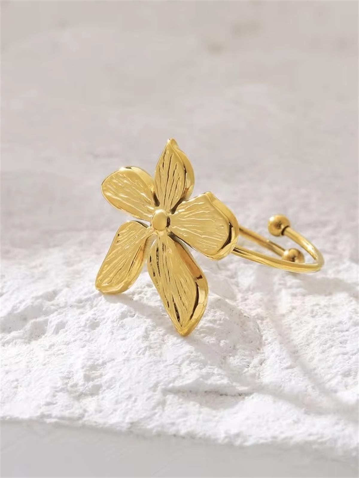 Paslanmaz Çelik Ayarlanabilir Çiçek Yüzük