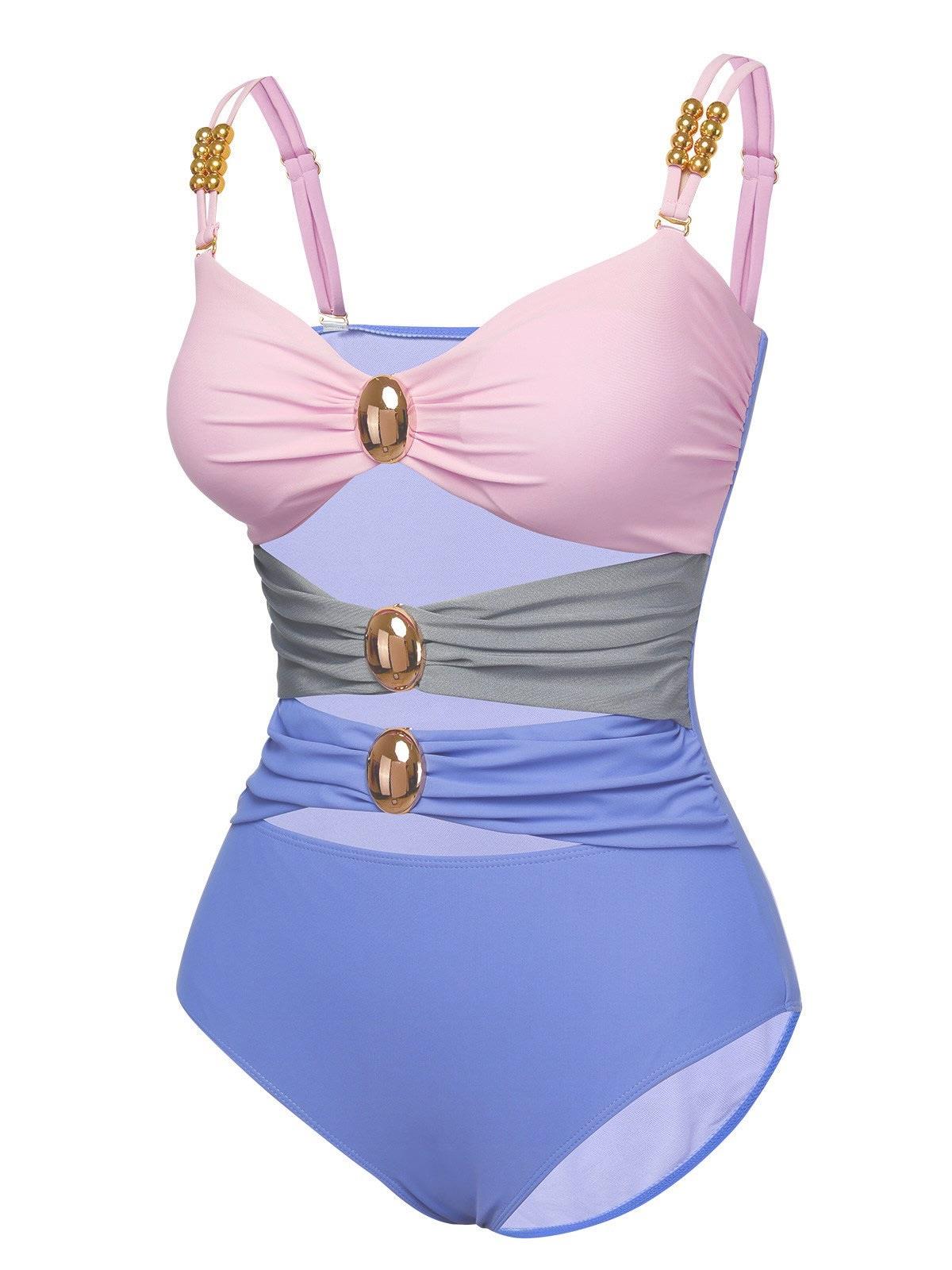 Pastel Pembe Mayo & Pareo Takımı 