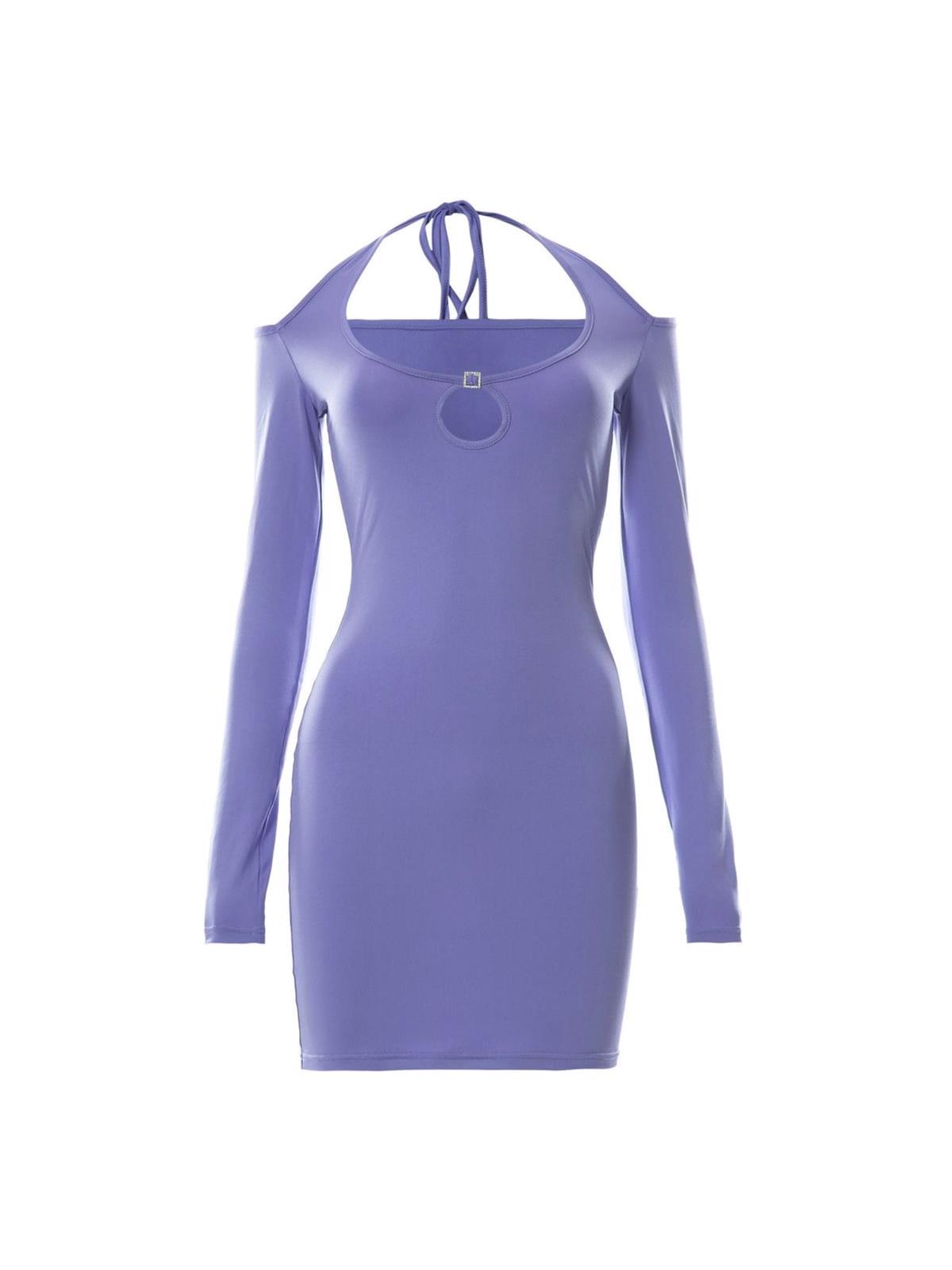 Pencere Detaylı Mini Elbise