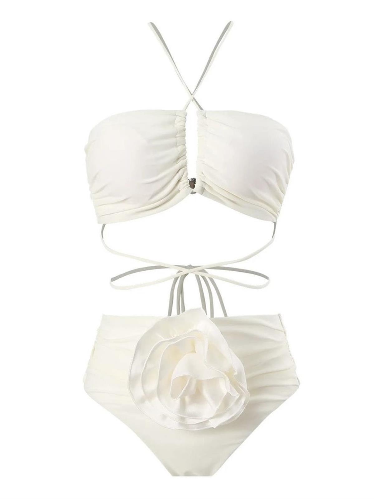 Rosa Yüksel Bel Bej Bikini Takımı