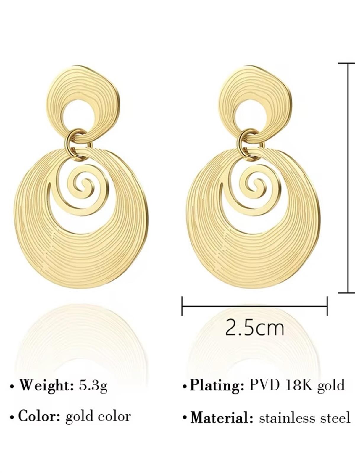 Gold Salyangoz Küpe