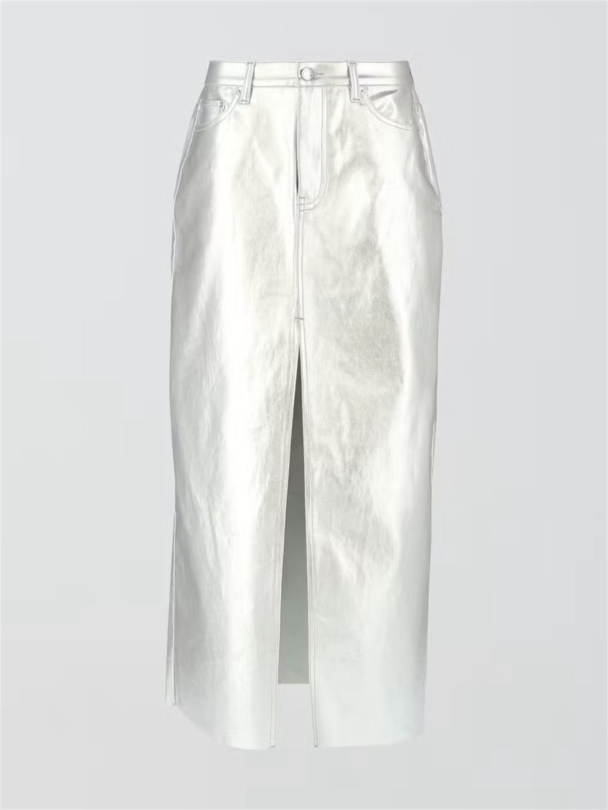 Sılver Uzun Yırtmaç Detaylı Etek