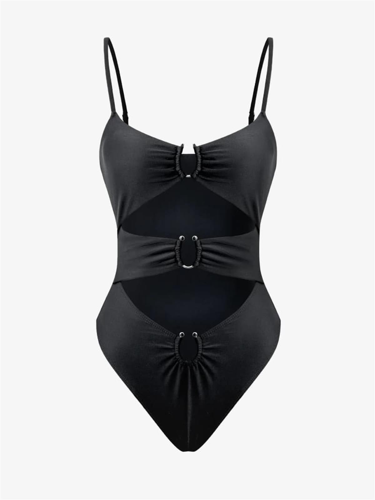 Siyah Halka Detaylı Mayo