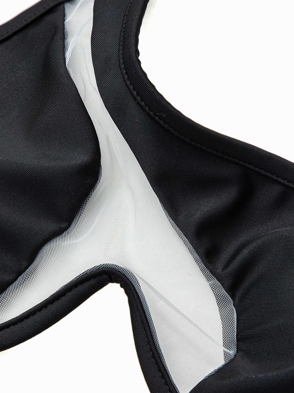 Transparan Detalı Asimetrik Bikini Takımı