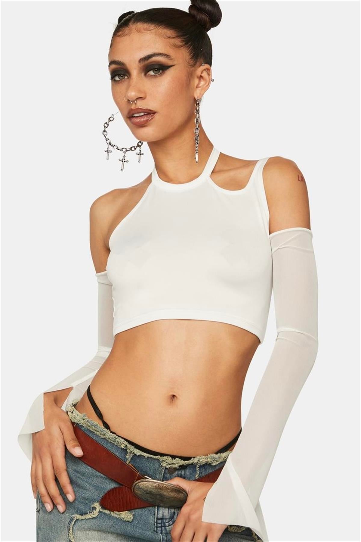 Cut Out White Top
