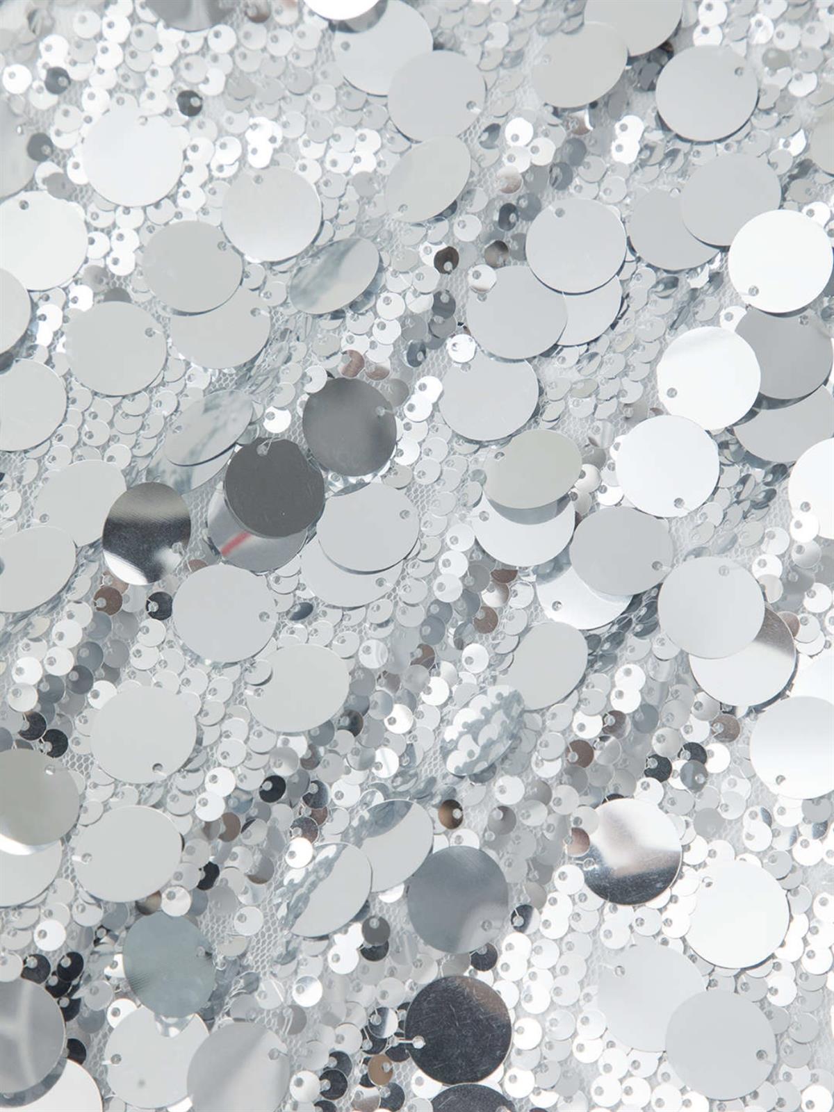 Zincir Askılı Payet Elbise - Sılver