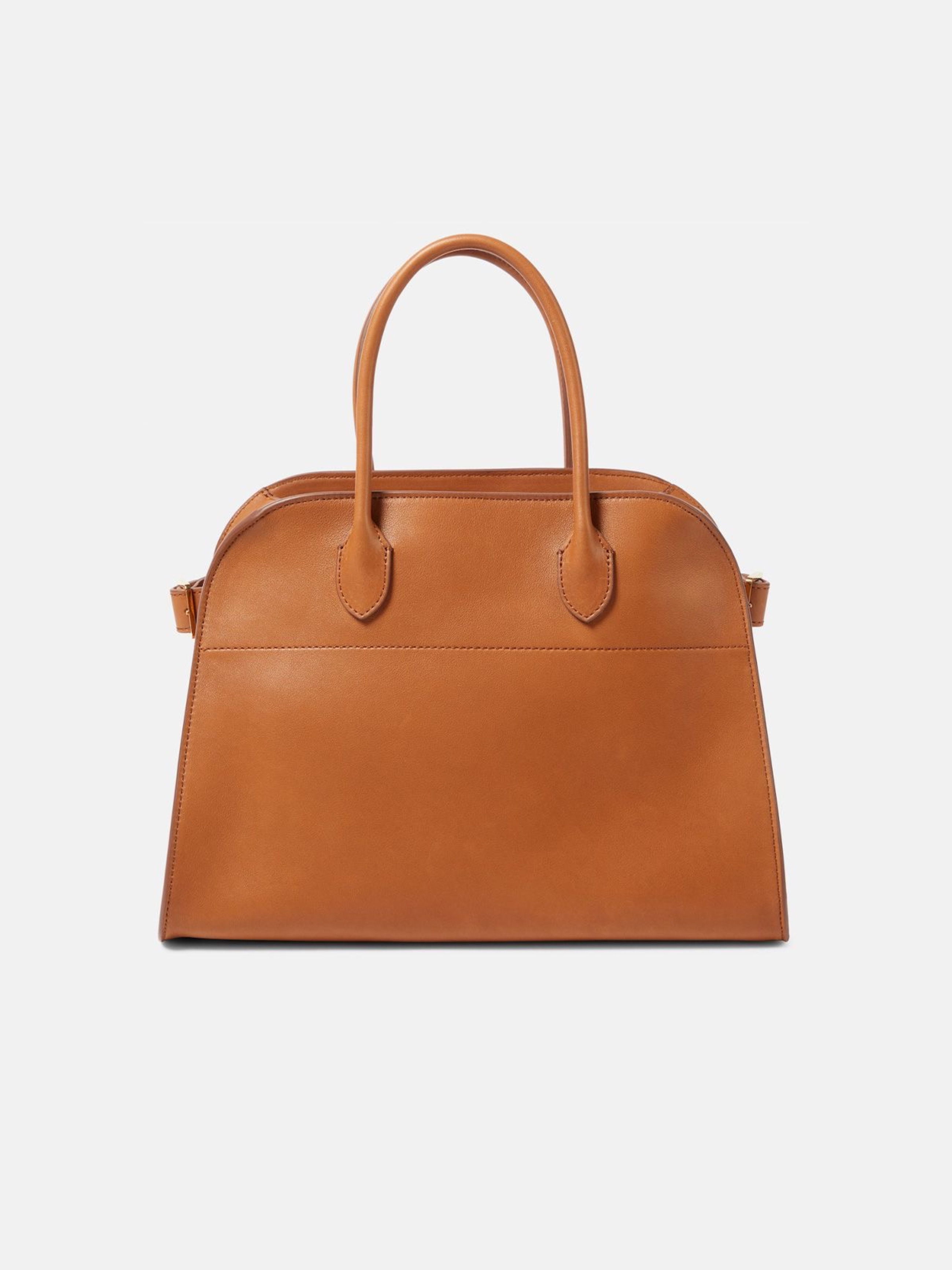 Deri Taba Rengi Büyük Boy Tasarım Çanta 