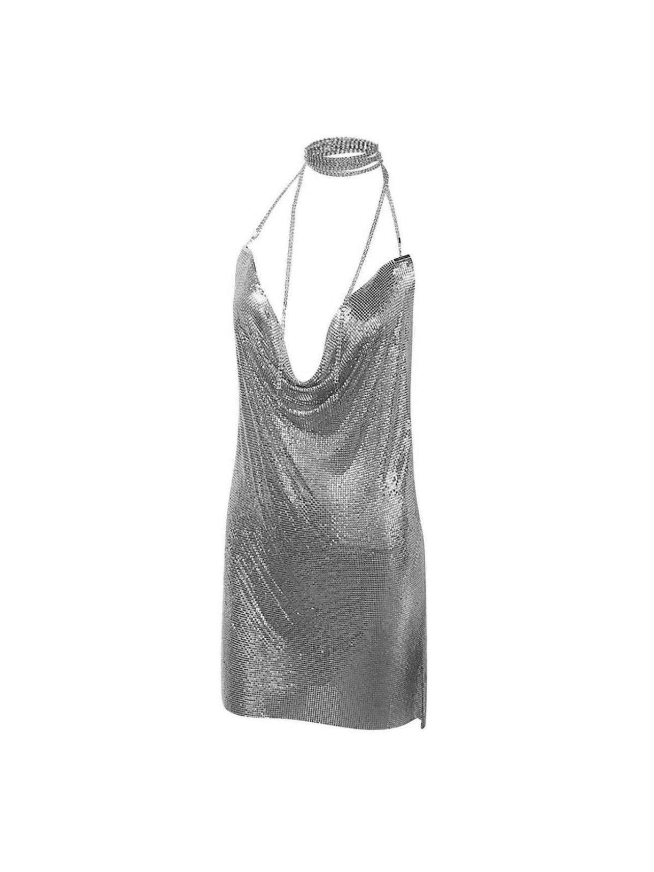 PARIS CHAINMAIL ELBİSE - SILVER