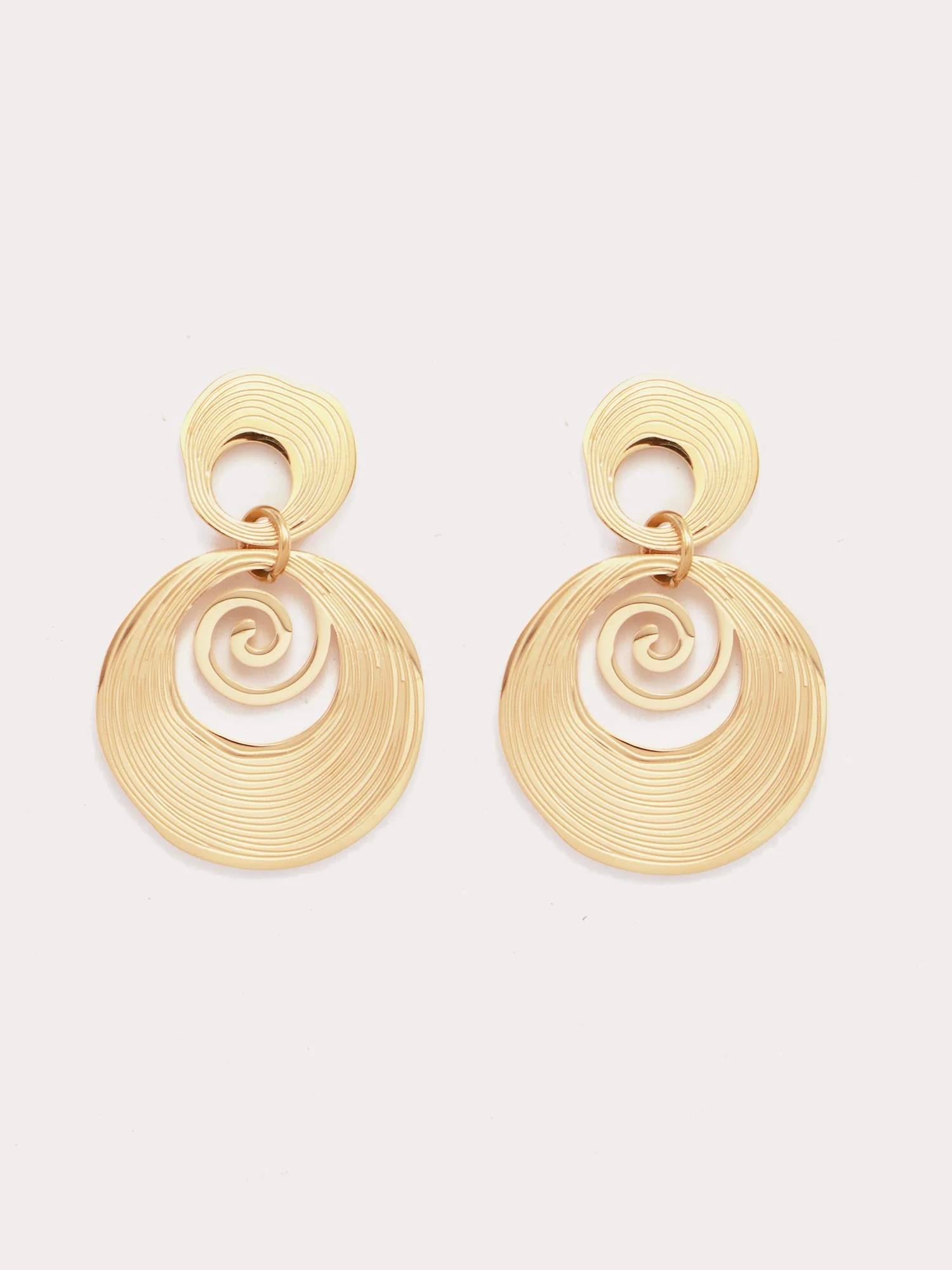 salyangoz küpe gold