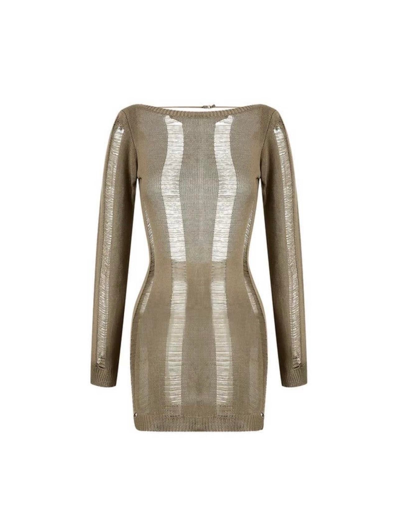 SULENA ÖRGÜ ELBİSE - VİZON