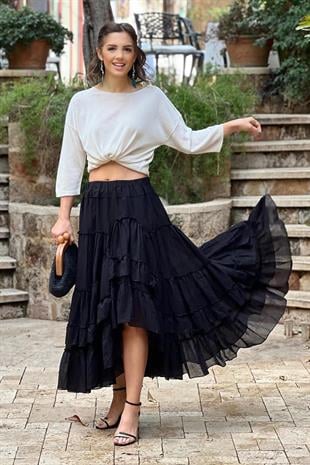 Siyah İspanyol Etek