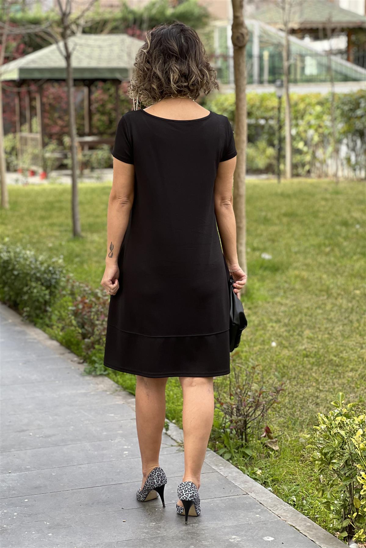 Siyah Renk Matmazel Elbise