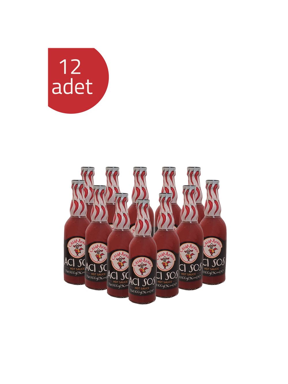 Acı Biber Sos 100ml x 12 adet