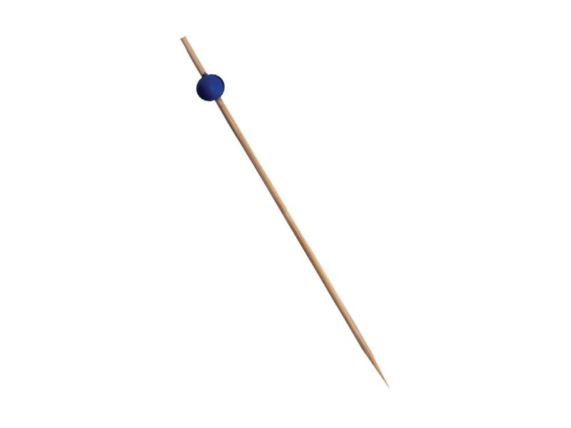 Mini Mavi Toplu Bambu Kürdan (12 cm) 100 adet