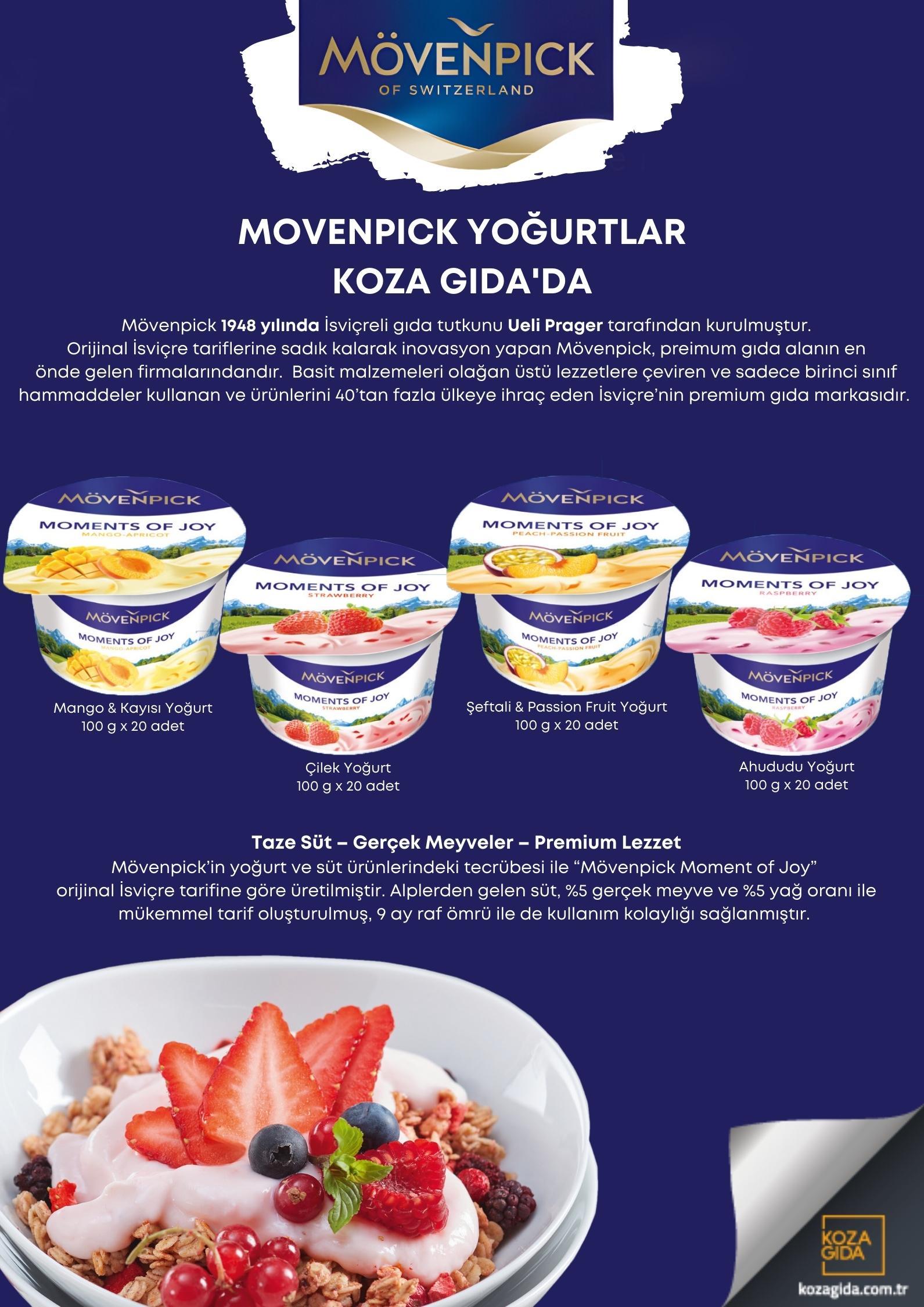 Mövenpick Meyveli Yoğurt 100 gr x 4 Adet - Kozagourmet