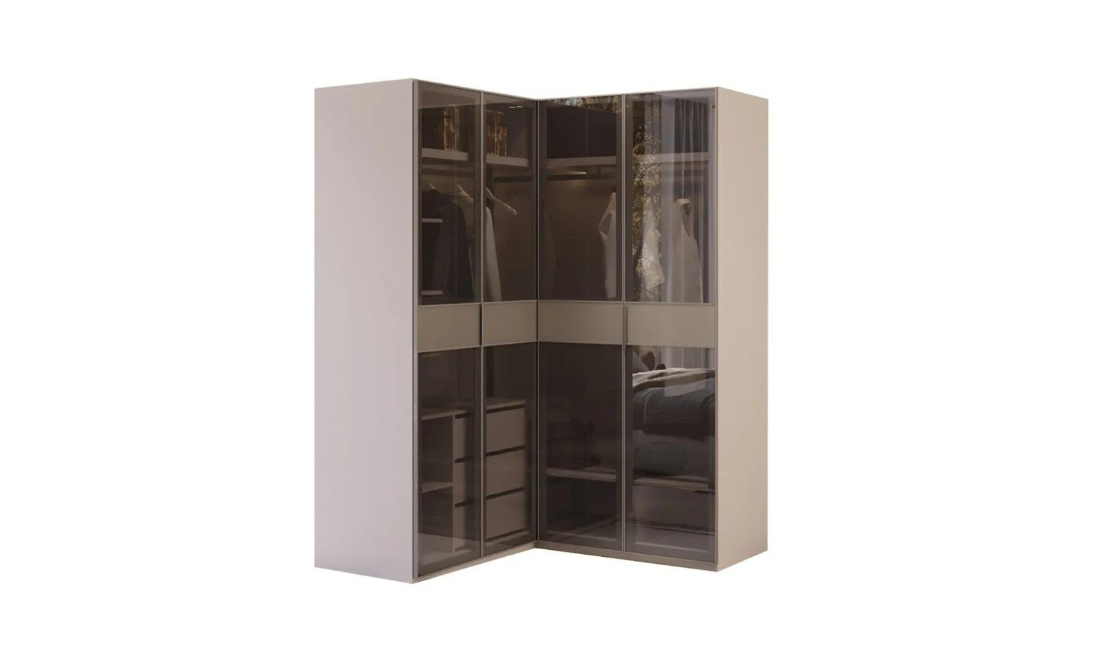 Dante Akordiyon Köşe Dolap - Mazello Mobilya'da