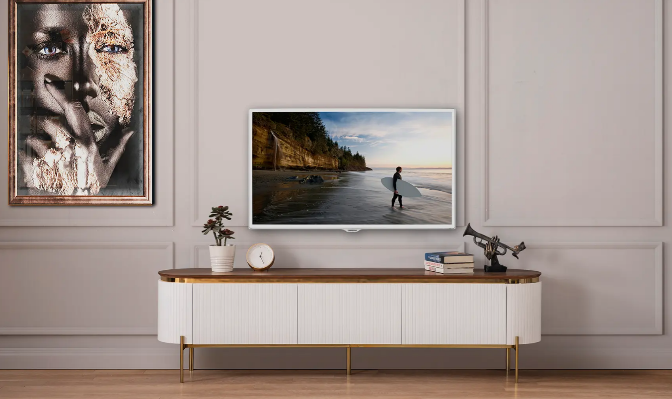 Tesla Ekru Gold TV Ünitesi - Mazello Mobilya'da