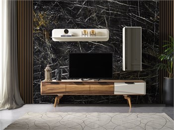 Wooden Plus TV Ünitesi - Mazello Mobilya'da