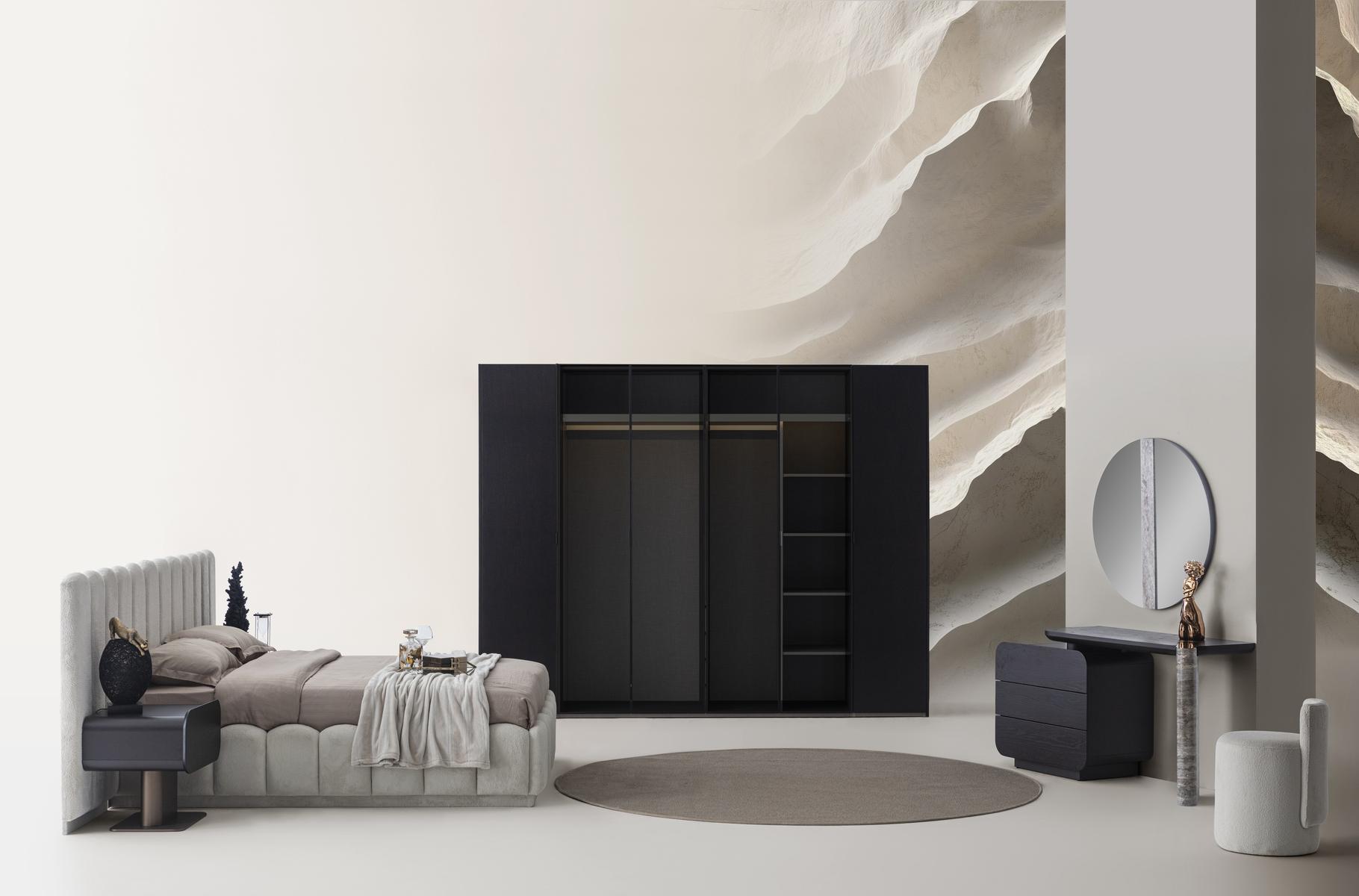 Maybach Siyah Meşe Yatak Odası Takımı - Mazello Mobilya'da