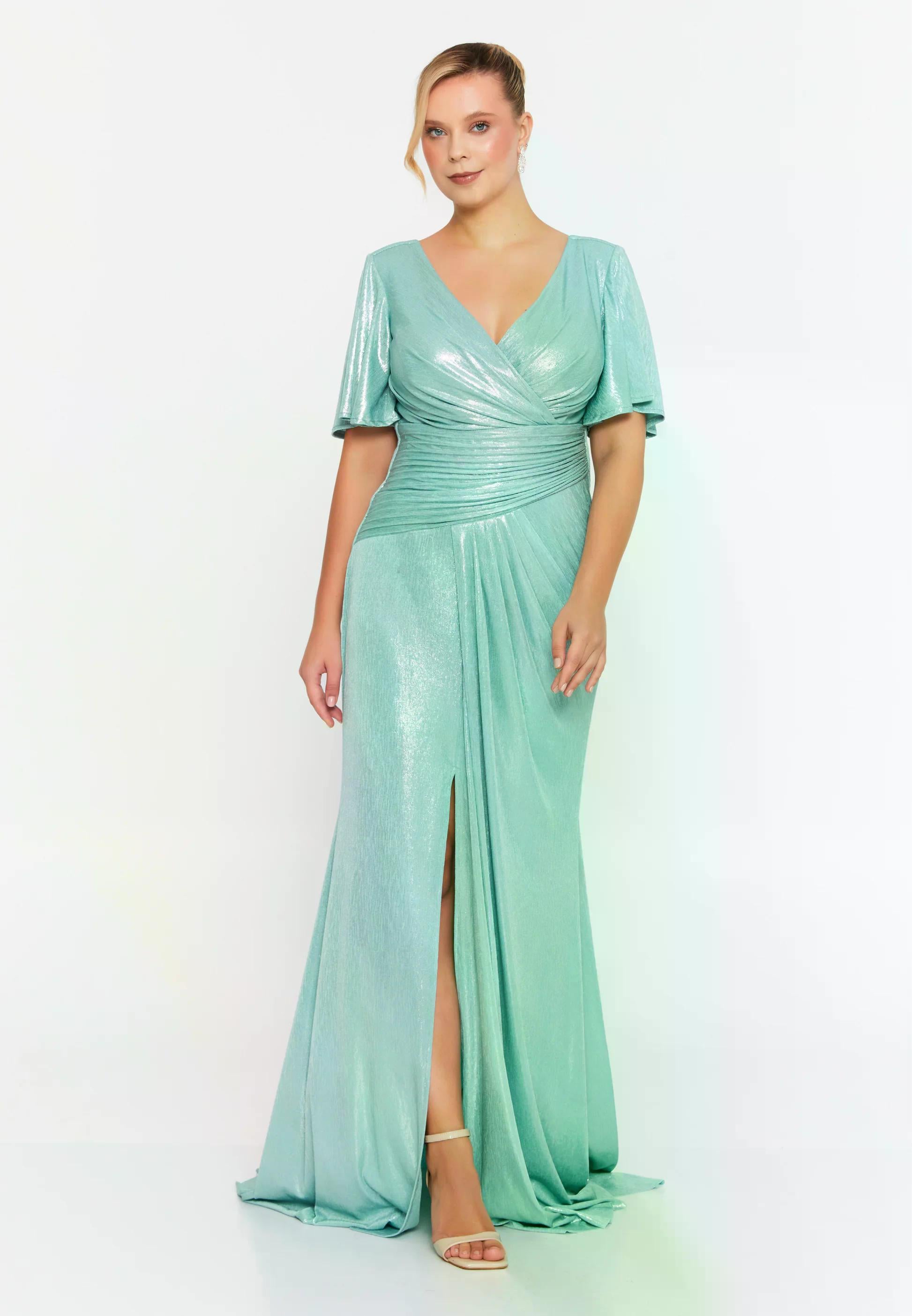 LAME SİMLİ ELBİSE